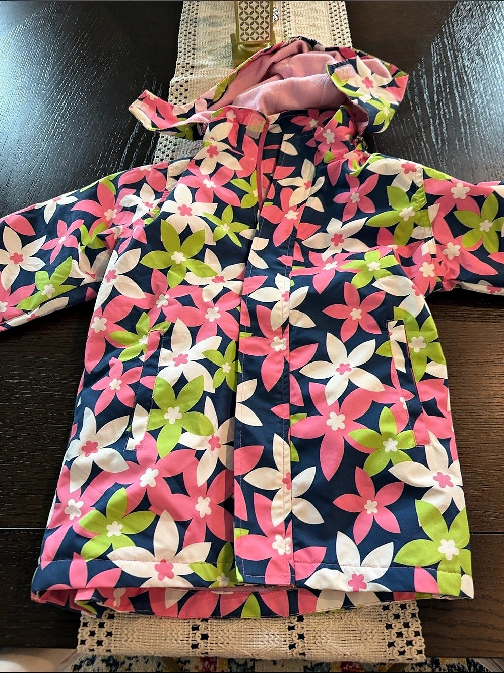 Top&Sky Kids Floral Rain Jacket Girls 150